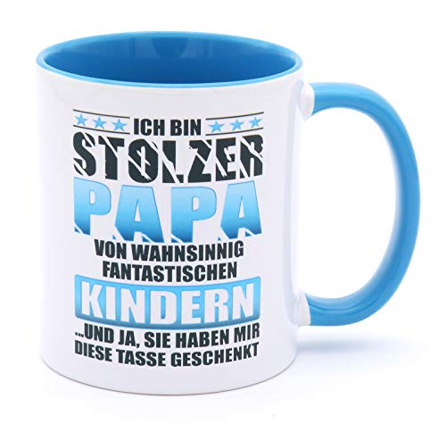 Ich bin stolzer Papa von wahnsinnig fantastischen Kindern Tasse Geschenke Geburtstag Geschenkideen Vatertagstasse Weihnachtsgeschenke Geburtstagsgeschenke Vatertagsgeschenke Sohn Tochter von Golebros