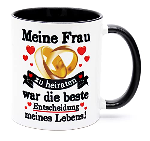 Meine Frau zu heiraten Kaffee Tasse Becher Geschenk Jahrestag Hochzeitstag Valentinstag Geburtstag Idee Hochzeitstagsgeschenk für Sie Paare Mann Pärchen Partnerin Ehefrau Traumfrau Liebe verheiratet von Golebros