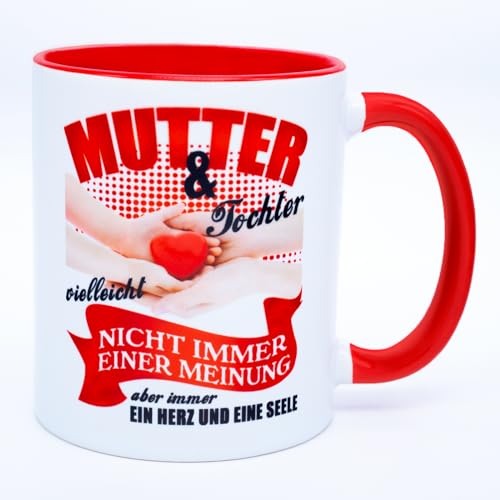 Mutter und Tochter Tasse Becher Geschenk für die beste Mama der Welt Geburtstag Geschenkidee stolze Muttertagstasse Valentinstag Muttertag Muttertagsgeschenk Geburtstagsgeschenk Keramik 330 ml von Golebros