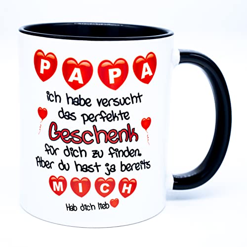 Papa ich habe versucht das perfekte Geschenk für dich zu finden Tasse die beste der Welt Geburtstag Ideen Vater Valentinstag Vatertagsgeschenk Geburtstagsgeschenk Weihnachten Danke hab dich lieb hdl von Golebros