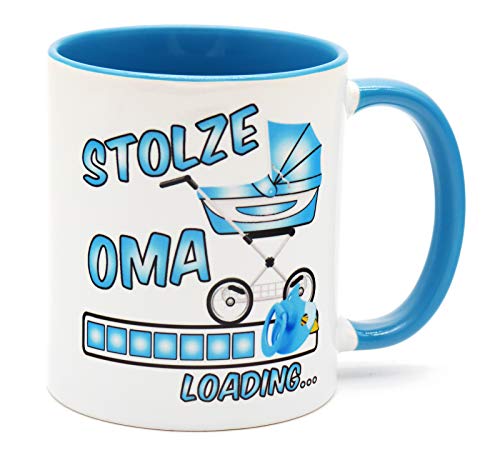 Stolze Oma Loading Tee Tasse Kaffee Becher Geschenk für werdende Großeltern Du wirst Großmutter Überraschung Baby zukünftige Verkündung Schwangerschaft Schwanger Glückwunsch bald Mädchen Geschenkidee von Golebros