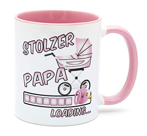 Stolzer Papa Loading Tee Tasse Kaffee Becher Geschenk für werdenden Väter Du wirst Vater Überraschung Baby zukünftiger Verkündung Schwangerschaft Schwanger Glückwunsch bald Mädchen werdender freund von Golebros