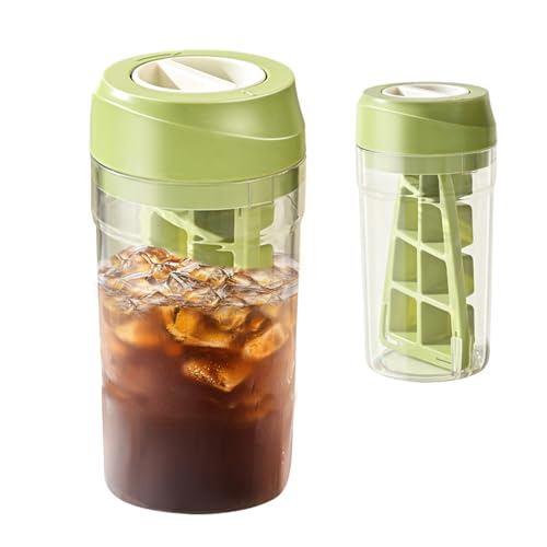 Golgner 2 in 1 Drehbarer Eisbecher, Eiswürfelform mit Deckel, Eiswürfel Form, EiswüRfelbehäLter mit Deckel, mit Rotierendem Entriegelungs, BPA Frei, für Gekühlte Getränke Whisky Cocktails von Golgner