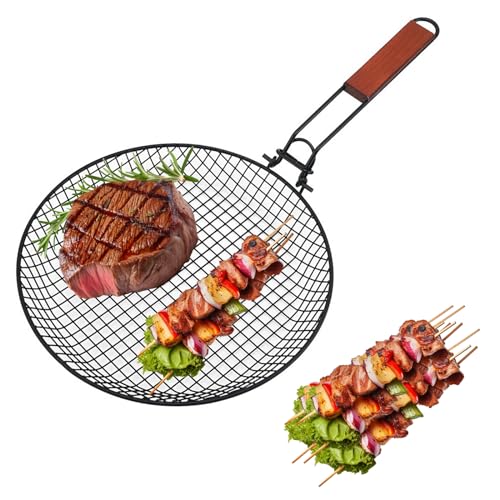 Golgner Runder Grillkorb Aus Edelstahl, Klappbarer Grillkorb, Edelstahl Fisch Grillkorb, Grillkörbe zum Grillen im Freien, Faltbarer Mit Griff, BBQ Grillkorb, für Fisch, Gemüse, Steak Golgner Runder Grillkorb Aus Edelstahl, Klappbarer Grillkorb, Edelstahl Fisch Grillkorb, Grillkörbe zum Grillen im Freien, Faltbarer Mit Griff, BBQ Grillkorb, für Fisch, Gemüse, Steak von Golgner