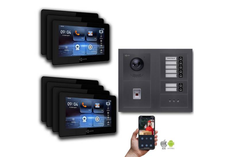 Goliath Intercom Video-Türsprechanlage Goliath 2-Draht BUS Video Türsprechanlage: 7 Familienhaus, Fingerprint (Privat oder Gewerblich) von Goliath Intercom