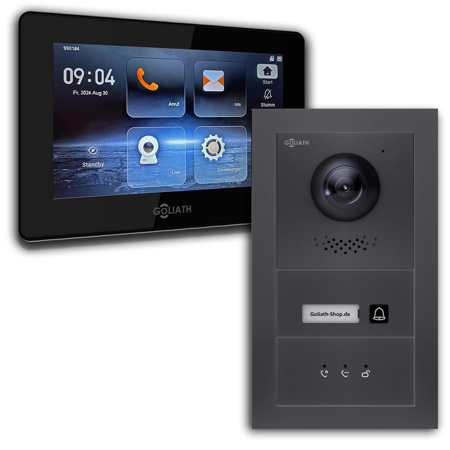 Goliath IP Video Türsprechanlage mit Kamera 1 Familie 7 Zoll Schwarz Anthrazit Goliath IP Video Türsprechanlage mit Kamera 1 Familie 7 Zoll Schwarz Anthrazit von Goliath intercom