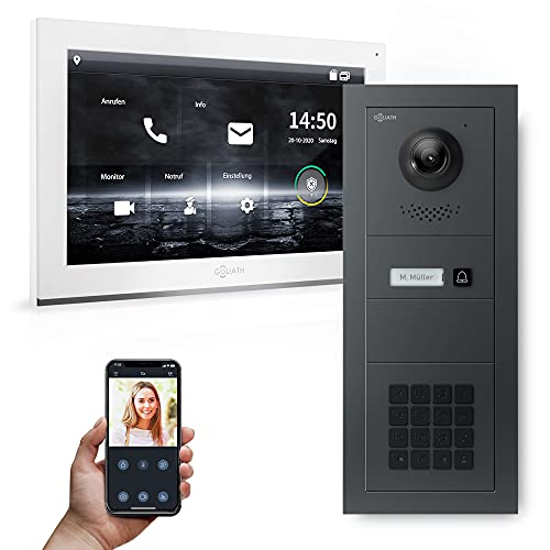 Goliath Hybrid | IP | Full-HD Video Türsprechanlage | App | 1-Fam | 1 x Full-Touchscreen 10" | Aluminium Unterputz Türstation | + Codeschloss | 180° Ultra-Weitwinkel | AV-IPS-656 Goliath Hybrid | IP | Full-HD Video Türsprechanlage | App | 1-Fam | 1 x Full-Touchscreen 10" | Aluminium Unterputz Türstation | + Codeschloss | 180° Ultra-Weitwinkel | AV-IPS-656 von Goliath