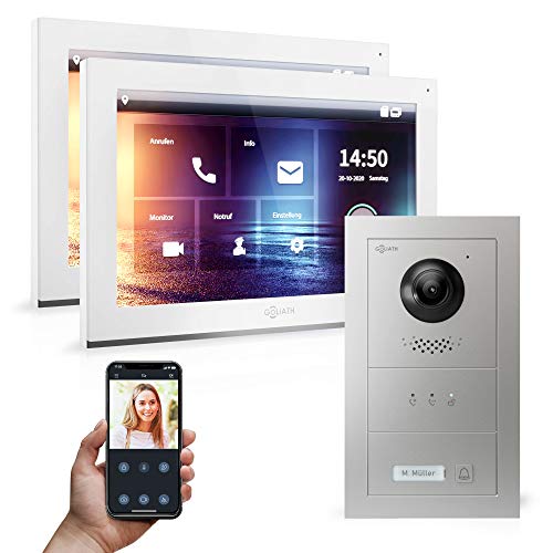 Goliath Hybrid | IP | Full-HD Video Türsprechanlage | App | 1-Fam | 2 x Full-Touchscreen 10" | Aluminium Unterputz Türstation | + Feedback Modul | 180° Ultra-Weitwinkel | AV-IPS-519 Goliath Hybrid | IP | Full-HD Video Türsprechanlage | App | 1-Fam | 2 x Full-Touchscreen 10" | Aluminium Unterputz Türstation | + Feedback Modul | 180° Ultra-Weitwinkel | AV-IPS-519 von Goliath