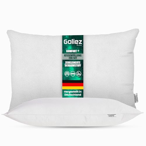 Goliez® Kissenfüllung 2er Set - Kissen für Bett, Kopfkissen - Innenkissen, Dekokissen, Sofakissen, Zierkissen Füllung für Couch und Sofa (weiß 30x50cm) von Goliez