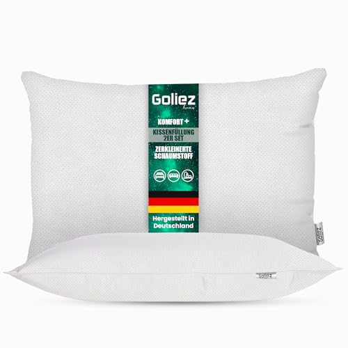 Goliez® Kissenfüllung 2er Set - Kissen für Bett, Kopfkissen - Innenkissen, Dekokissen, Sofakissen, Zierkissen Füllung für Couch und Sofa (weiß 50x70cm) von Goliez