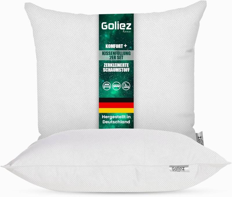 Goliez Kopfkissen Kissenfüllung 2er Set Kopfkissen Innenkissen Dekokissen Sofakissen von Goliez