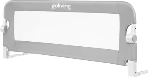 Goliving Raus-Fallschutz Bett klappbar, Bettschutzgitter für Kinder, Bettgitter Boxspringbett, Gitterschutz Babybett 120 cm, Bettkantenschutz bis 27 kg von Goliving