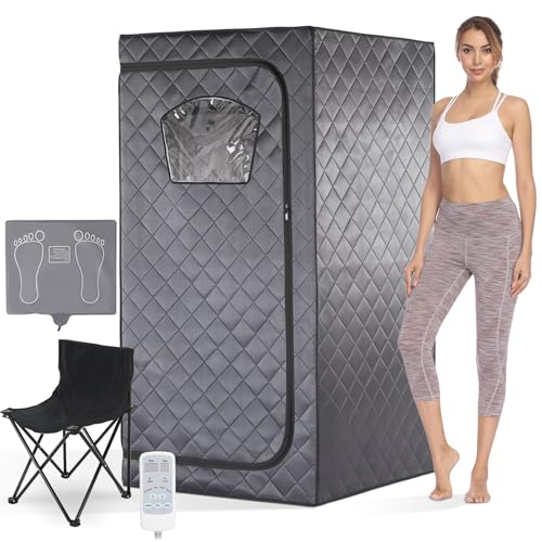Gollense Infrarot Sauna Full Size Tragbare Infrarotsaunen für Zuhause Persönliche Saunakiste Eine Person Saunazelt Indoor Saunaraum mit Heizung Fußpolster Tragbarer Stuhl Dunkelgrau Gollense Infrarot Sauna Full Size Tragbare Infrarotsaunen für Zuhause Persönliche Saunakiste Eine Person Saunazelt Indoor Saunaraum mit Heizung Fußpolster Tragbarer Stuhl Dunkelgrau von Gollense