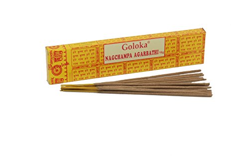 1 Packung - 16g Räucherstäbchen NAG CHAMPA Goloka gelb von Goloka