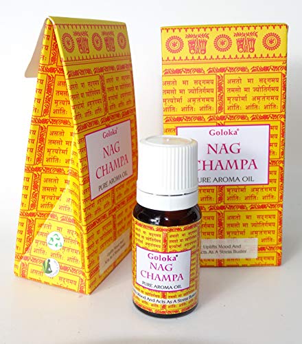 GOLOKA Nag Champa Aromaöl, 10 ml, 2 Packungen von Goloka