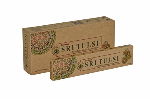 Goloka Organika Serie Collection High End Räucherstäbchen, 6 Boxen à 15 g (insgesamt 90 g) (Sri Tulsi) von Goloka