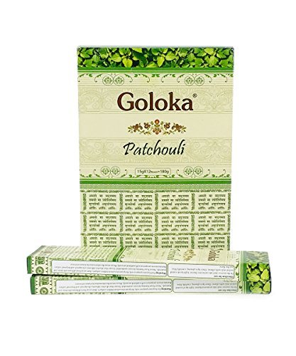 Goloka Patchouli Incense Sticks - 15gms (6 Packs) by Goloka Incense von Goloka