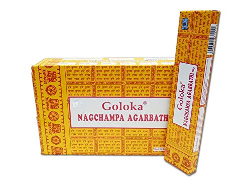 Goloka Räucherstäbchen Nagchampa Agarbathi, 4 Box von Goloka