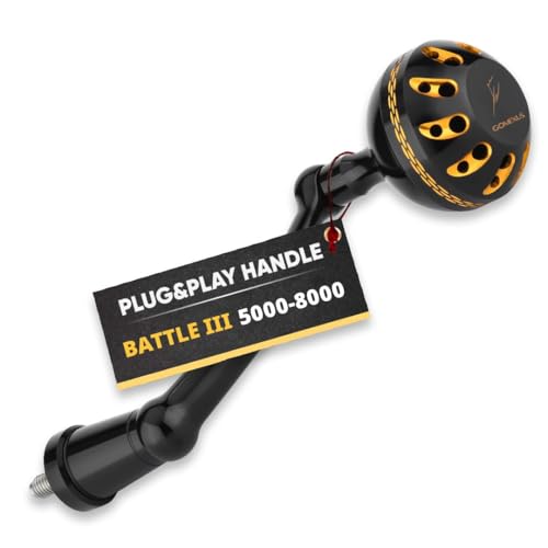 Gomexus Power Handle Compatible for Penn Battle III&IV Spinning Fishing Reel Replacement Handle (Make Sure Your Reel's Size & Please Note The First Picture) von Gomexus