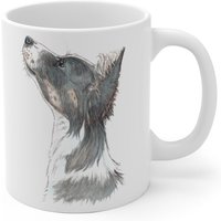 Border Collie Keramik Tasse von GoneSketching