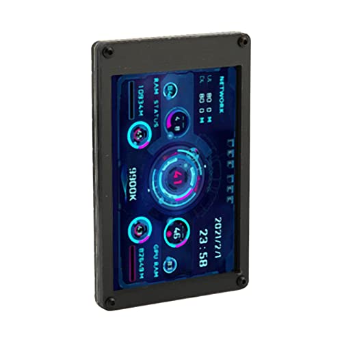 Computer-Temperatur-Monitor, PC-Temperatur-Monitor, 8,9 cm (3,5 Zoll), IPS, USB, Mini-Bildschirm, CPU, GPU, Temperaturdatenmonitor, PC-Sensor-Panel-Display mit 4-poligem Mainboard-Kabel von Gonetre