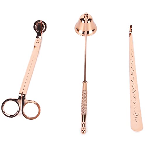 Gonetre Kerzenlöscher, Kerzendochtschneider, Kerzendochtschneider, Kerzendochtschere, Kerzenzubehör-Set, 3-teiliges Kerzenzubehör-Set, Kerzendochtschneider, Kerzenlöscher, Feuerlöscher, von Gonetre