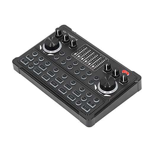 Gonetre Live Sound Card Voice Changer Soundboard Multifunktional DSP Rauschreduktion LED -LEIN -LICHT -Display für Live -Streaming Singende ABS -Material Gonetre Live Sound Card Voice Changer Soundboard Multifunktional DSP Rauschreduktion LED -LEIN -LICHT -Display für Live -Streaming Singende ABS -Material von Gonetre