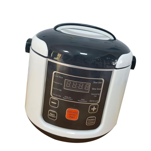 Gonetre Mini -Reiskocher Tragbarer Elektrischer 2L Kleiner Reiskocher mit Keep -Funktion für Reisebereich Campingauto -LKW Küche Metallmaterial 220x220x230mm (12V) von Gonetre