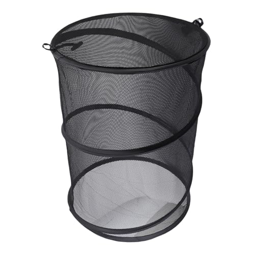 Gonetre Pop -up -Pflanzenabdeckung Schutzgitterkäfig mit Stahlrahmen Einfach Faltbares Design für Gärten und Obstgärten von 4 mit 16 Gemahlenen Einsätzen (Schwarz) von Gonetre