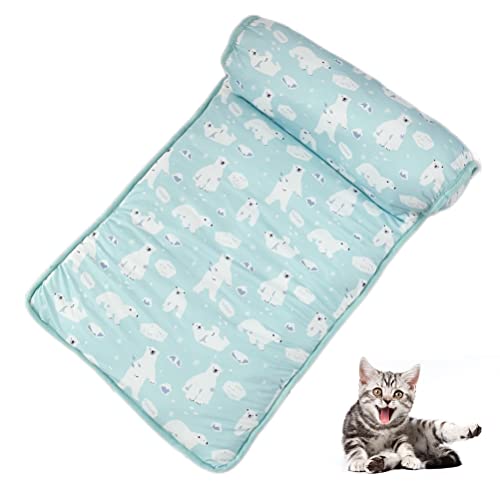 Gonetre Sommer-Hunde-Kühlmatte für Hunde und Katzen, 58,4 x 38,1 cm, selbstkühlende Unterlage, Haustier-Schlafmatte für Kiste, Bett, Innen- und Außenbereich, Boden, Autositze (grün, weißer Bär) Gonetre Sommer-Hunde-Kühlmatte für Hunde und Katzen, 58,4 x 38,1 cm, selbstkühlende Unterlage, Haustier-Schlafmatte für Kiste, Bett, Innen- und Außenbereich, Boden, Autositze (grün, weißer Bär) von Gonetre