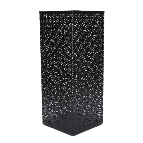 Gonetre Square Regenschirm Ständer Rack Metal Dachhalter Organizer Bin Hollow Out für Home Office Hotel Eingangslegierung 42 X 16,5 X 16,5 Cm (Schwarz) von Gonetre