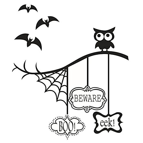 Gonetre Wandaufkleber Kunst Aufnahmeabbildung Abnehmbares Halloween -Wohnkultur Hochwertige Selbstklebstoff Einfach Auftragen Wohnzimmer Schlafzimmer TV -Hintergrund Schwarz 58x67cm 80g von Gonetre