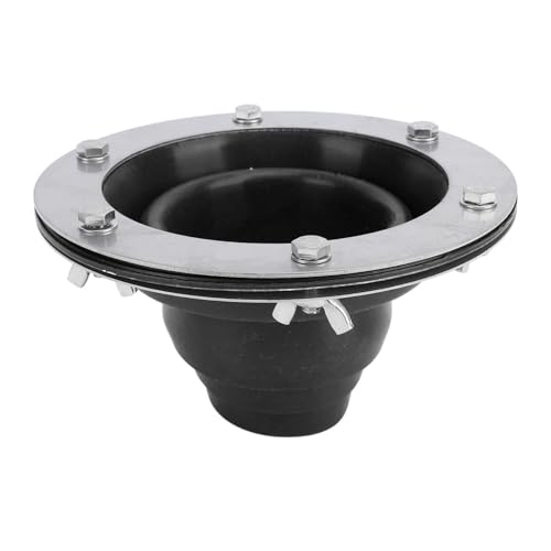 Gonetre Zelt-Ofenheber-Set, Hochtemperatur-Silikon-Rohrmanschette, Dachabzugsrohr-Set, Kompatibel mit Dreiwandigen Rohrabschnitten (Schwarz) von Gonetre