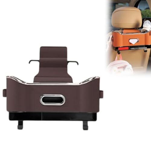 2024 Best Multifunctional Car Seat Back Storage Box,Car Back Seat Organizer,Tissue Box and Storage Box Hook,Multi-Functional Storage,Car Organizer For Home And Travel (Brown) von Goniome