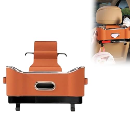2024 Best Multifunctional Car Seat Back Storage Box,Car Back Seat Organizer,Tissue Box and Storage Box Hook,Multi-Functional Storage,Car Organizer For Home And Travel (Orange) von Goniome