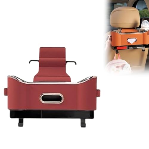 2024 Best Multifunctional Car Seat Back Storage Box,Car Back Seat Organizer,Tissue Box and Storage Box Hook,Multi-Functional Storage,Car Organizer For Home And Travel (Red) von Goniome
