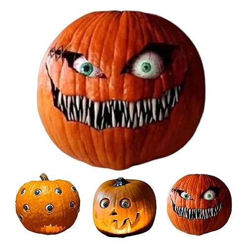 Goniome Scary Halloween Pumpkin with Moving Eyes,Halloween Pumpkin,Multi Eye Squint Pumpkin Halloween Decorations,Halloween Artificial Pumpkins Decoration,for Home Table Kitchen Decor (B) von Goniome