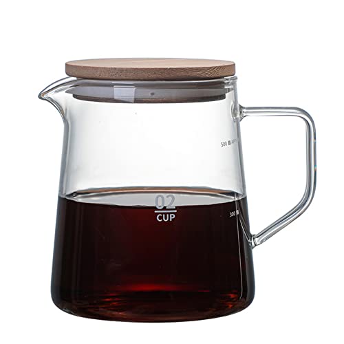 Gonnely Kaffeekanne Glas, Glaskanne mit Deckel, Kaffeekanne Isolierglaskaraffe für Saft Tee Kaffee Wasser(300 ml) von Gonnely