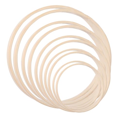10 Stück Traumfänger Basteln Ringe zum Basteln Dekoring Holzringe zum Basteln Traumfänger Kranz Rohling Holzringe Dekoringe zum Hängen Holzringe zum Basteln Makramee Ringe Goldene Hochzeit Deko von GooDengFull