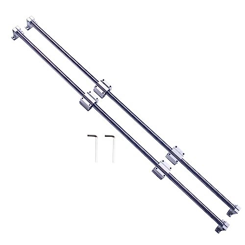 GooEquip 2 Stück Linearwelle Ø20mm 1200mm Linearführung Horizontale Präzisionswelle Linearlager + 4 SCS20UU Lagerblöcken + 4 x SK20 Halterung, Führungsschienenset für 3D Drucker CNC GooEquip 2 Stück Linearwelle Ø20mm 1200mm Linearführung Horizontale Präzisionswelle Linearlager + 4 SCS20UU Lagerblöcken + 4 x SK20 Halterung, Führungsschienenset für 3D Drucker CNC von GooEquip