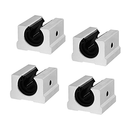 GooEquip 4 Stücke SBR20UU 20mm Aluminum Linearlager Slider Öffnen Linearkugellager Gleitblock für Linearschiene SBR20 CNC Router Teile von GooEquip
