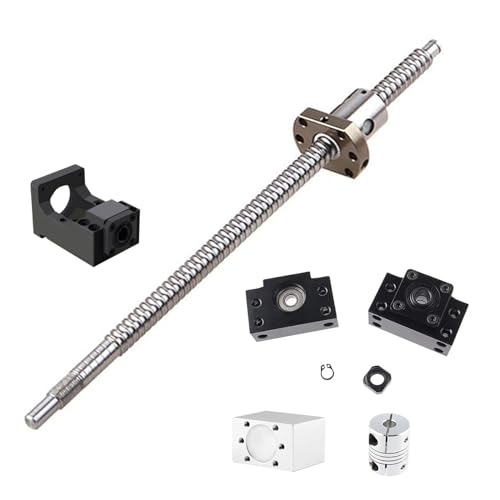 GooEquip SFU1204 Kugelumlaufspindel 250mm mit Halterung für Nema 23 Schrittmotor, BK10 / BF10 Unterstützung, Muttergehäuse und Kupplungssatz CNC Teile von GooEquip
