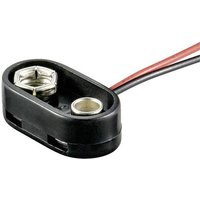 Goobay 10882 Batterieclip 1x 9V Block Druckknopfanschluss (L x B x H) 26 x 13 x 8mm von Goobay