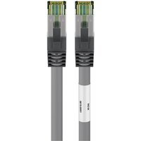 Cat 8.1 Patchkabel, s/ftp (PiMF), grau, 99,9 % sauerstofffreier Kupferleiter (ofc), awg 24, halogenfreier Kabelmantel (lszh). Kabellänge 0.25 m von Goobay