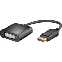 DisplayPort™/DVI-D-Adapterkabel 1.2, vernickelt, DisplayPort™-Stecker DVI-I-Buchse Dual-Link (24+5 pin). Kabellänge 0.15 m von Goobay