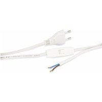 Euro-Netzkabel mit Schnur-Zwischenschalter, weiß - Goobay von Goobay