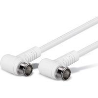 Goobay F-Quick-Antennenanschlusskabel 1,5 m, weiss, 2x gewinkelt, 80 dB von ITB