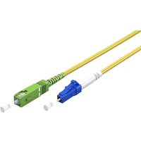 Goobay - Glasfaserkabel (ftth), Singlemode (OS2) Yellow, (Simplex), 15 m, sc-apc (8°) Stecker lc-upc Stecker, halogenfreier Kabelmantel (lszh), von Goobay