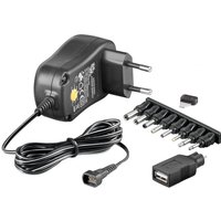 EcoFriendly Universal Netzteil 1000 mA 3-12 V mit 8 DC + 1 USB Adapter Netzstecker von Goobay