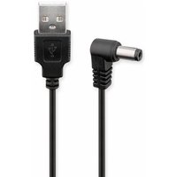 Goobay - 55156 55156 55156 55156 Kabel Schwarz 1,5 m usb a iec Typ a (5,5 mm, 2,5 mm) von Goobay